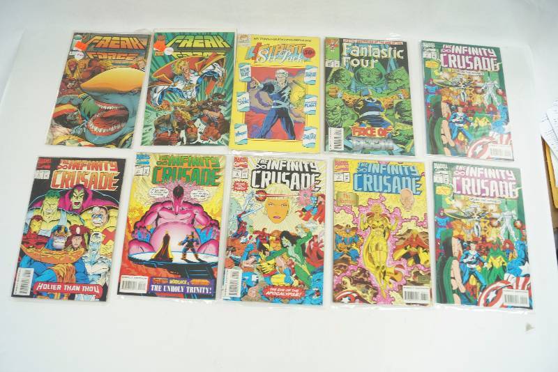 lot 2139 image: Lot of 10 Comic Books Marvel  DC Comics  Various - Freak Force, The Infinity Crusade and more