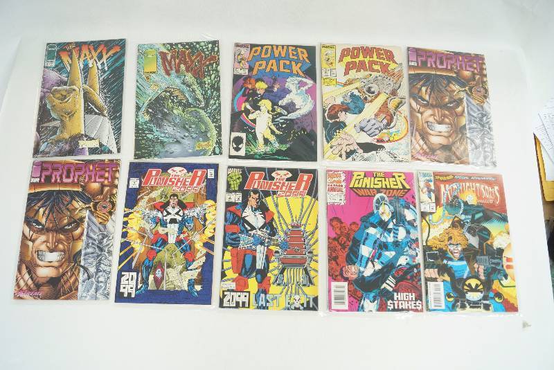 lot 2142 image: Lot of 10 Comic Books Marvel  DC Comics  Various - MAXX, Power Pack, The Punisher and more