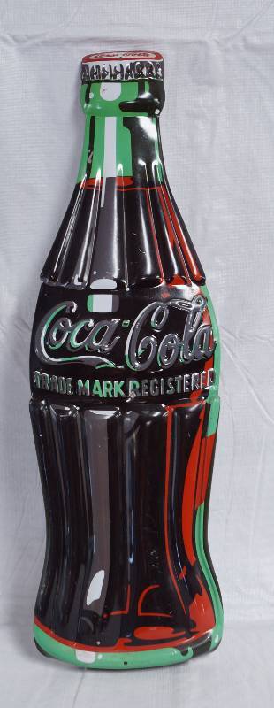 lot 9104 image: Nostalgic Coca Cola Tin Sign - 20 tall COOL