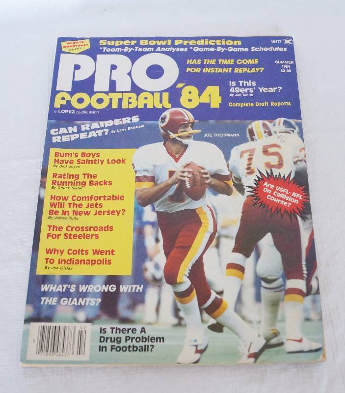 lot 1121 image: Pro Football 84 Magazine-Summer 1984 NFL Glory Days