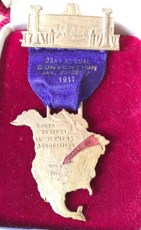 lot 3325 image: Vintage 1911 23rd Annual Convention for South Western Lumbermens Association in Kansas City, Missouri