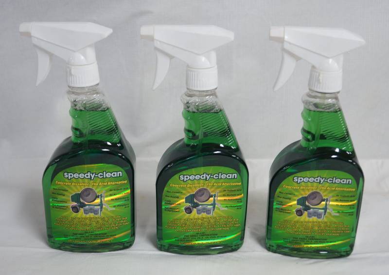 lot 2204 image: Lot of 3 bottles - Concrete  Dissolver - speedy clean - Acid Alternative - NEW