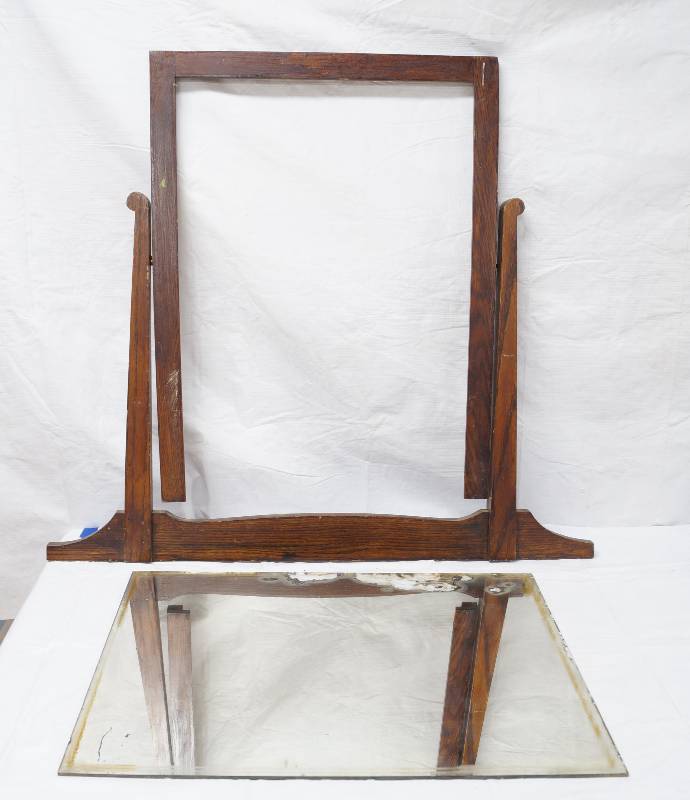 lot 9138 image: Antique Dresser Mirror and Frame - see various pieces and mirror condition- Beautiful