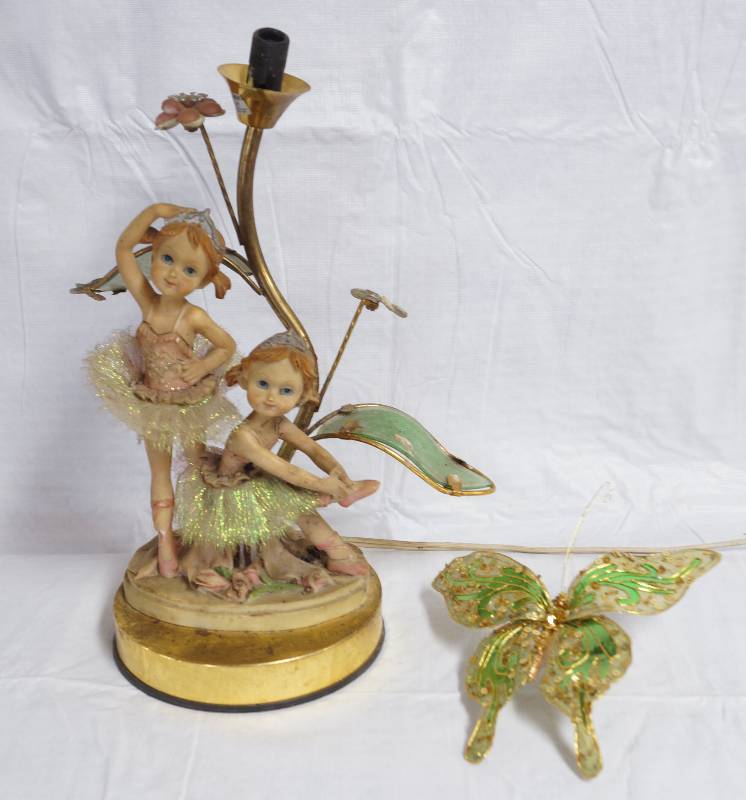 lot 9032 image: Pretty Fairy Lamp and Butterfly Clip