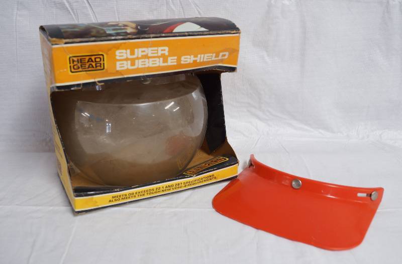 lot 9047 image: Super Bubble Motor Cycle Helmet Shield and Helmet Bill