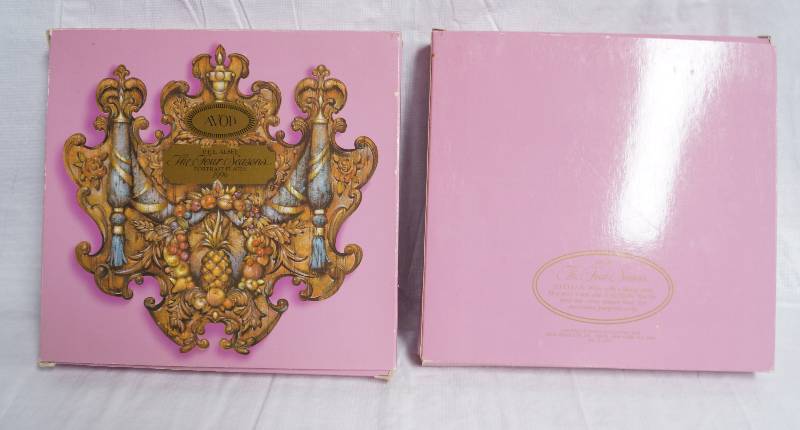 lot 9063 image: Lot of 2 AVON - Four Seasons Plate Boxes - MRS. P.F.E. ALBEE - Very nice w inserts - NOTE BOXES ONLY no plates