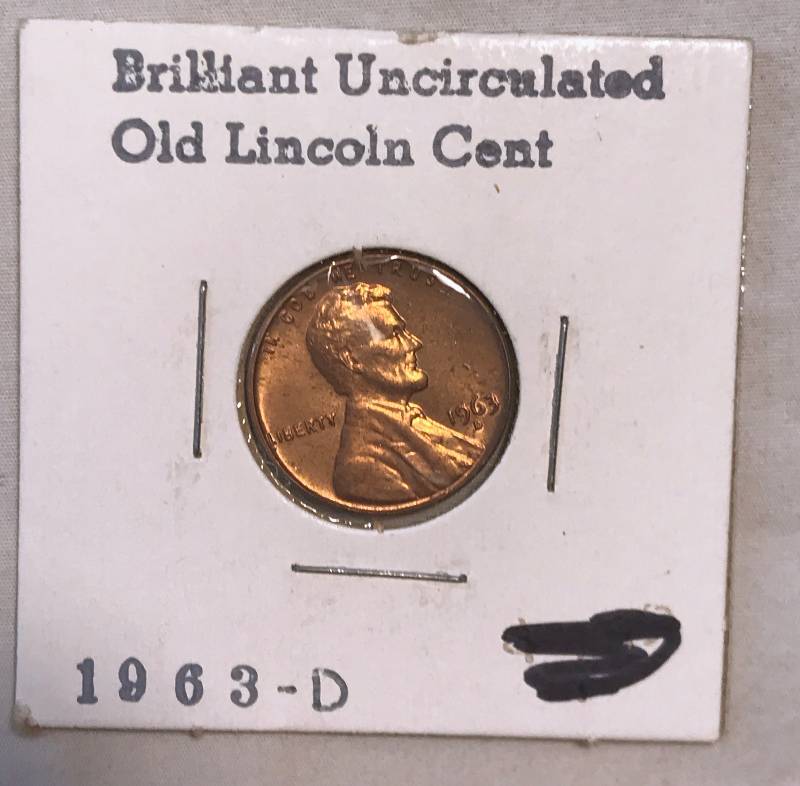 lot 3045 image: 1963-D Lincoln Head Penny - From Old Coin Collection