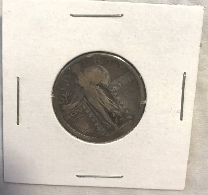 lot 3061 image: Old Silver Standing Liberty Quarter - From Old Coin Collection