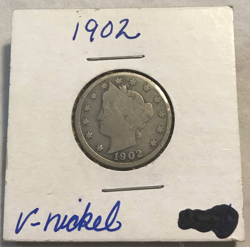 lot 3062 image: 1902 Liberty Head V Nickel - From Old Coin Collection