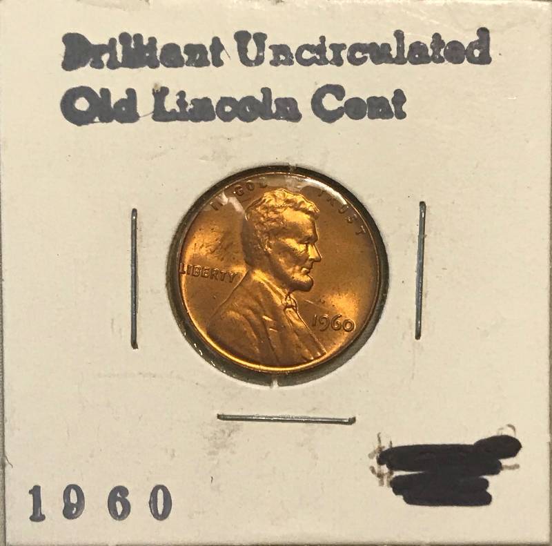 lot 3044 image: 1960 Lincoln Head Penny - From Old Coin Collection