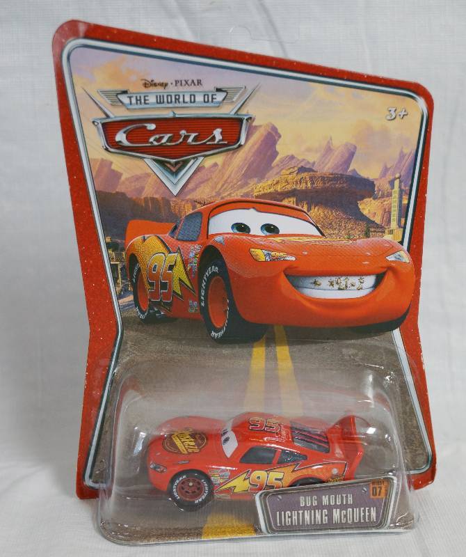 lot 4146 image: Disney Pixar Cars Die Cast Bug Mouth Lightning McQueen #07 toy car Mattel Series 3 NEW in Original Package