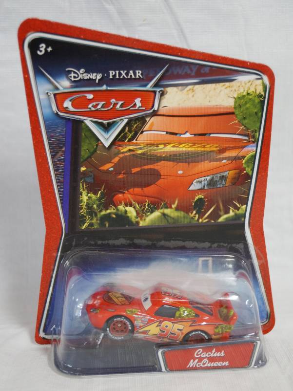 lot 4148 image: Disney Pixar Cars Die Cast Cactus Lightning McQueen #07 toy car by Mattel  NEW in Original Package