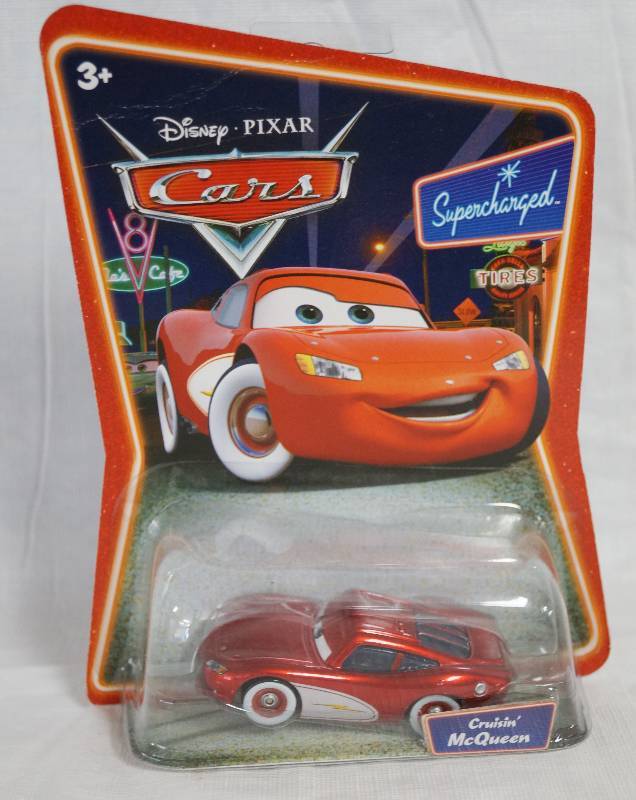 lot 7331 image: Disney Pixar Cars Die Cast Supercharged Cruisin McQueen toy car by Mattel NEW in Original Package