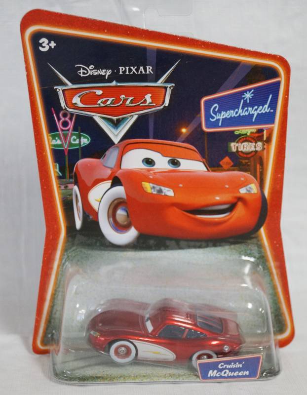 lot 7332 image: Disney Pixar Cars Die Cast Supercharged Ed. Cruisin McQueen toy car by Mattel NEW in Original Package