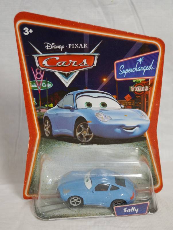 lot 7333 image: Disney Pixar Cars Die Cast Supercharged Edition Sally toy car - Mattel Series 2 NEW in Original Package