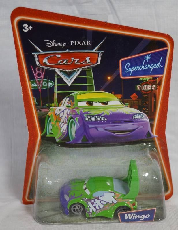 lot 7358 image: Disney Pixar Cars Die Cast toy Supercharged Edition Wingo by Mattel Series 2 - NEW in Original Package