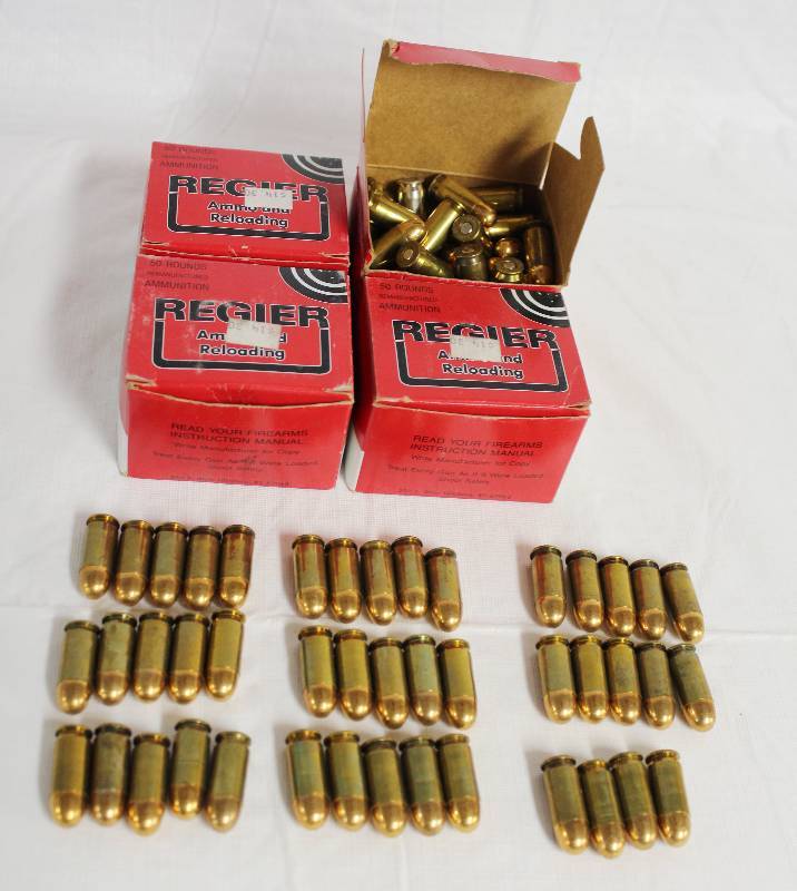lot 9238 image: 244 Rounds REGIER Ammo 45 Automatic, 230 Grain RN FMJ Cartridges  Bullets