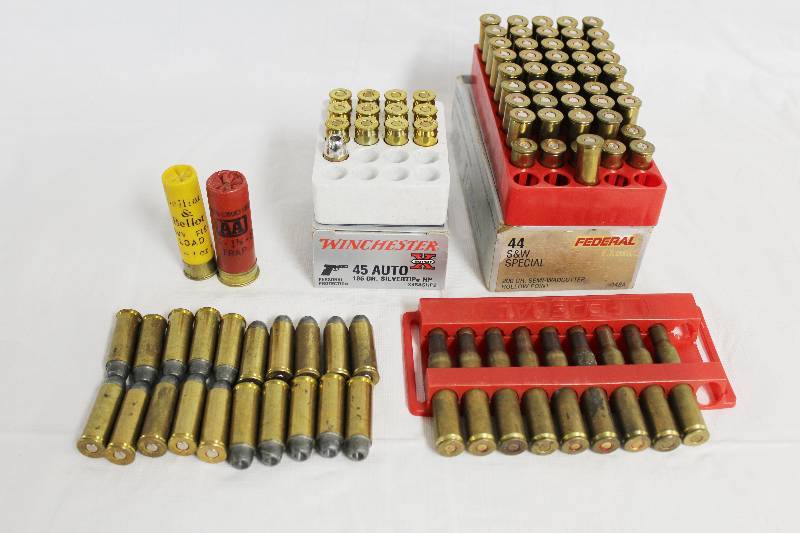 lot 9239 image: Assorted Lot of Cartridges  Bullets 45 Auto, 44 S&W Special, 45 Colt, & More
