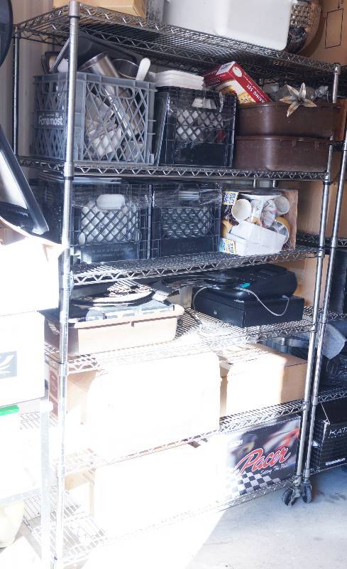 lot 4208 image: Sturdy Stainless Shelving- Perfect for Storage