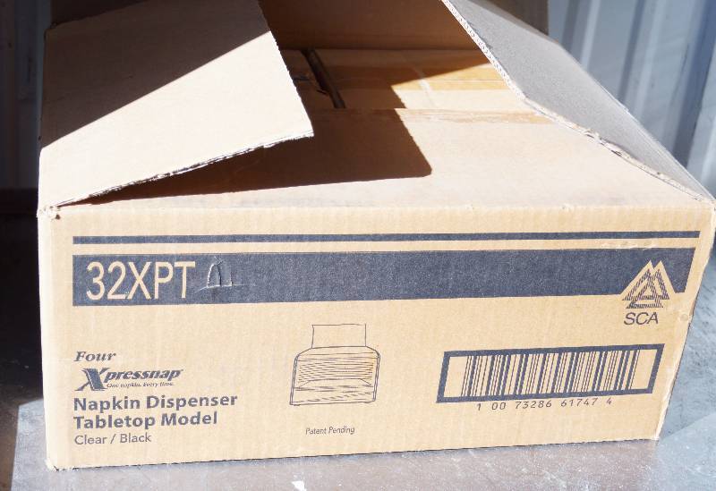 lot 4206 image: Set of 4 Xpressnap Black Napkin Dispensers- Tabletop Model- New in Box
