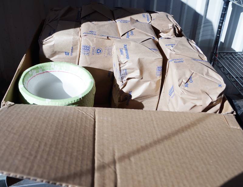 lot 4201 image: Lot of Xpressmap Cafe Paper Napkins and Paper Plates- Great Bundle