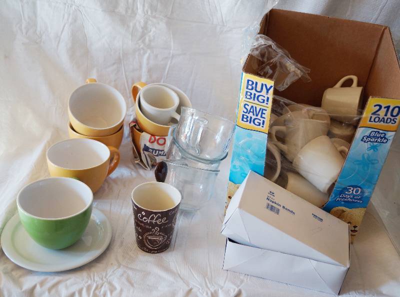 lot 4196 image: Assortment of Various Coffee Cups- Different Styles and Colors- See Pictures