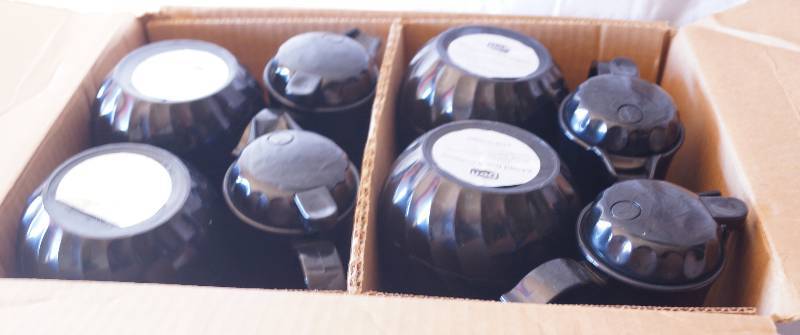 lot 4191 image: Set of 8 Matching Carafes - see pics for size - these are close to new