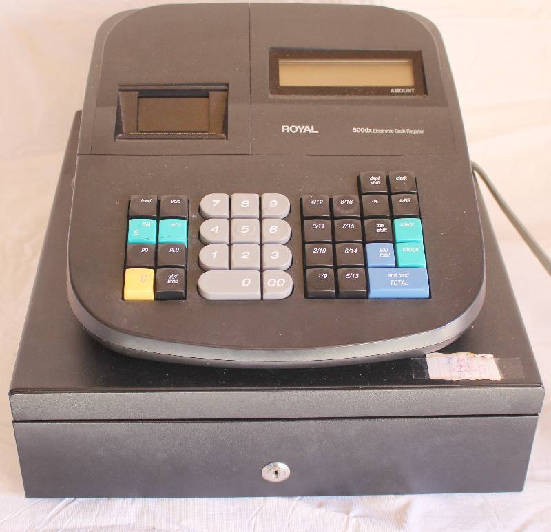 lot 4014 image: Royal Cash Register- Model No. 500DX- Works Very Cool Find