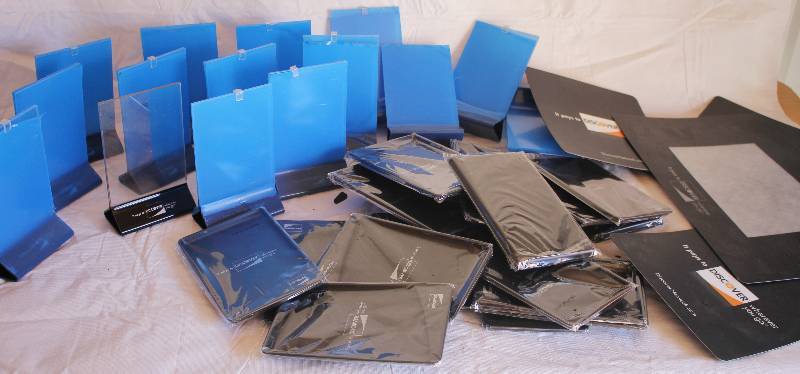 lot 4017 image: Lot of Discover Products- Mouse Pads, Tabletop Display, Guest Check Booklets- Great Deal