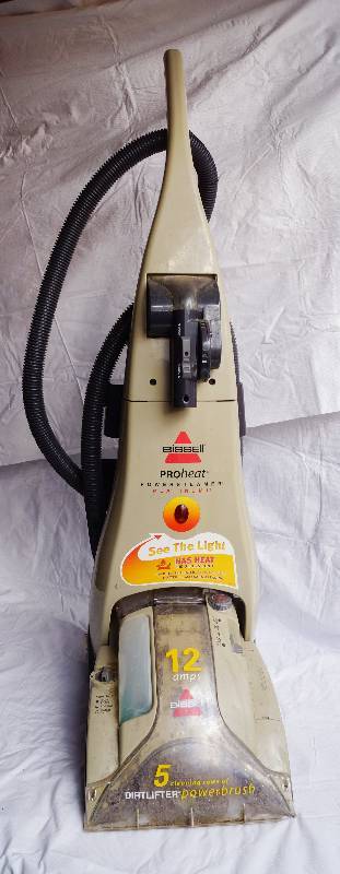 lot 4090 image: Bissell ProHeat ClearView Upright Carpet Cleaner- Model No.1699-S- Great Deal Powers on fine