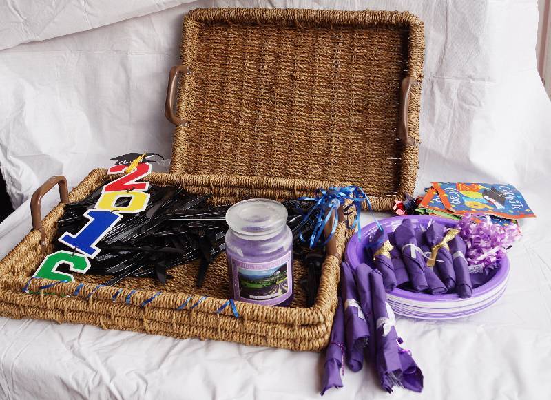 lot 4091 image: Assortment of Graduation Decorations and Napkins- Very Cool Find