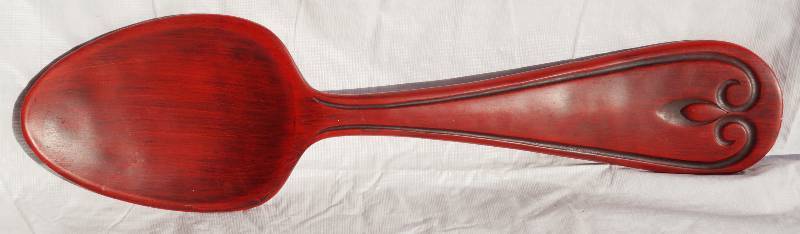 lot 4116 image: ENORMOUS Wooden Spoon- Very Unique Wall Decoration