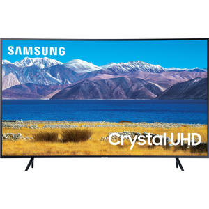 lot 52092 image: Samsung - 55 Class TU8300 Curved LED 4K UHD Smart Tizen TV - Retail $599.99
