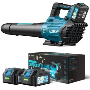 lot 52110 image: Leaf Blower Cordless, Electric Cordless Leaf Blower with 24.0Ah Battery Powered, 580CFM160MPH & 3 Speed Levels, Blowers for Lawn Care, Blower with Extension Nozzle, Ergonomic Non-slip Handle Blower-Retail-$169.99