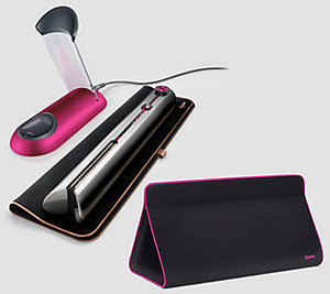 lot 55095 image: Dyson - Corrale Hair Straightener - Black NickelFuchsia - Retail $599