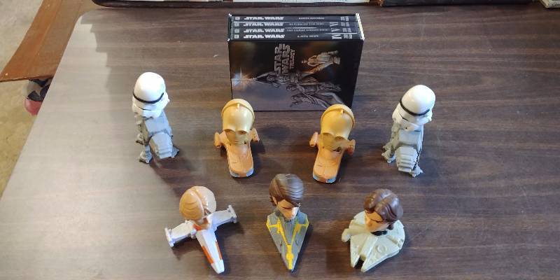 lot 218 image: Star Wars Original Trilogy DVD and Mini-Figures Lot