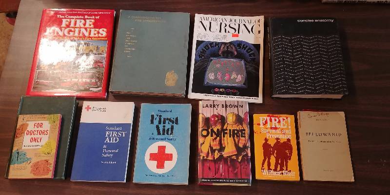 lot 220 image: Nursing, Anatomy, Medical, Fire Fighting, and First Aid Book Lot