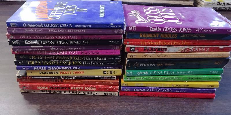 lot 243 image: Truly Tasteless, Adult Comedy JOKE BOOKS Comedy Book Lot