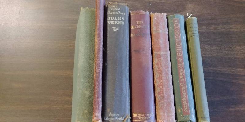 lot 288 image: Old and Antique Book Lot (Verne, Shakespeare, more)