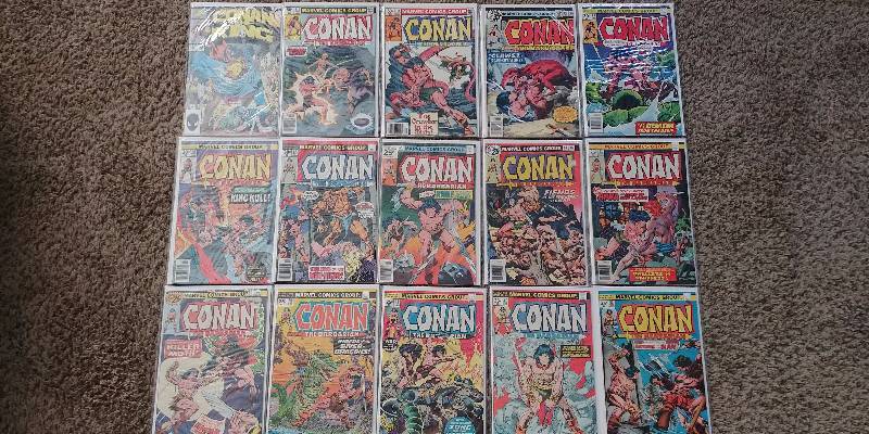 lot 1105 image: Huge Vintage CONAN Comic Book Lot
