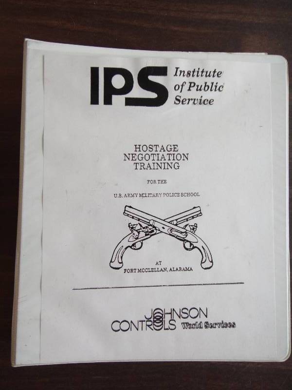 lot 101 image: Hostage Negotiation Training Course Manual