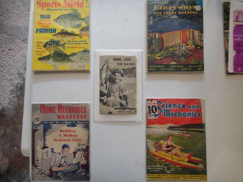 lot 1179 image: Vintage OLD Outdoor Fishing Science and Mechanics Magazine Lot