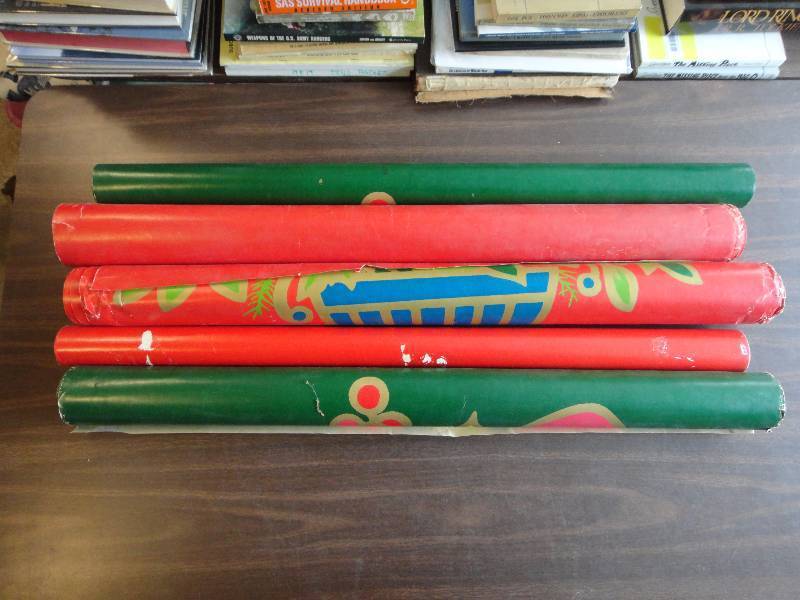 lot 134 image: Lot of 5 Vintage Christmas Store Display Posters VERY COOL