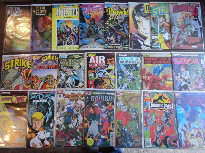 lot 1432 image: Lot of Comic Books Johnny Quest, Robotech, Jurassic Park, MUCH MORE