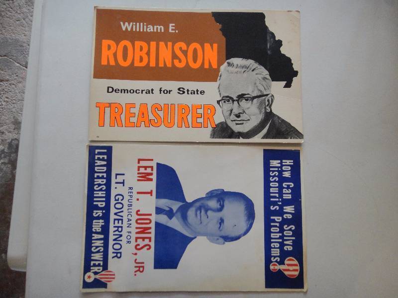 lot 1857 image: Super Cool Looking VINTAGE Political Posters