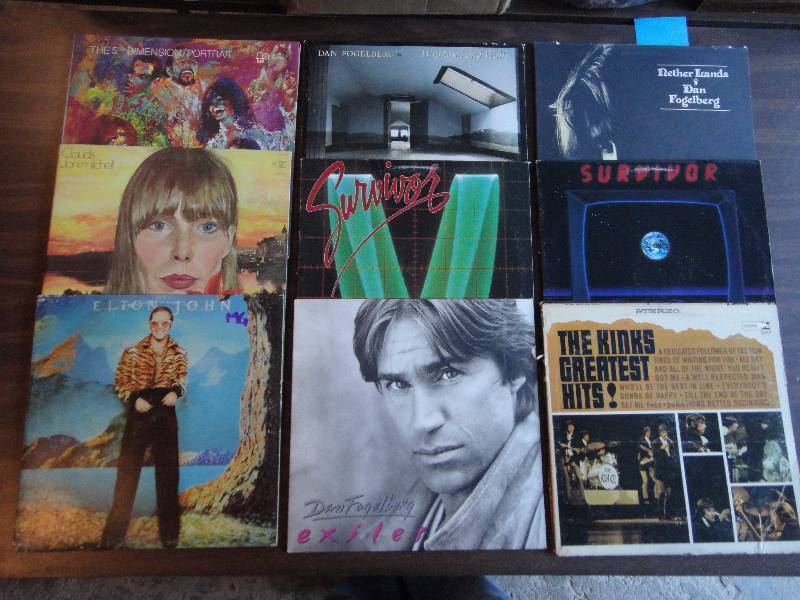 lot 1888 image: VINTAGE Rock and Roll RECORD ALBUM LOT Elton John, Survivor, MORE