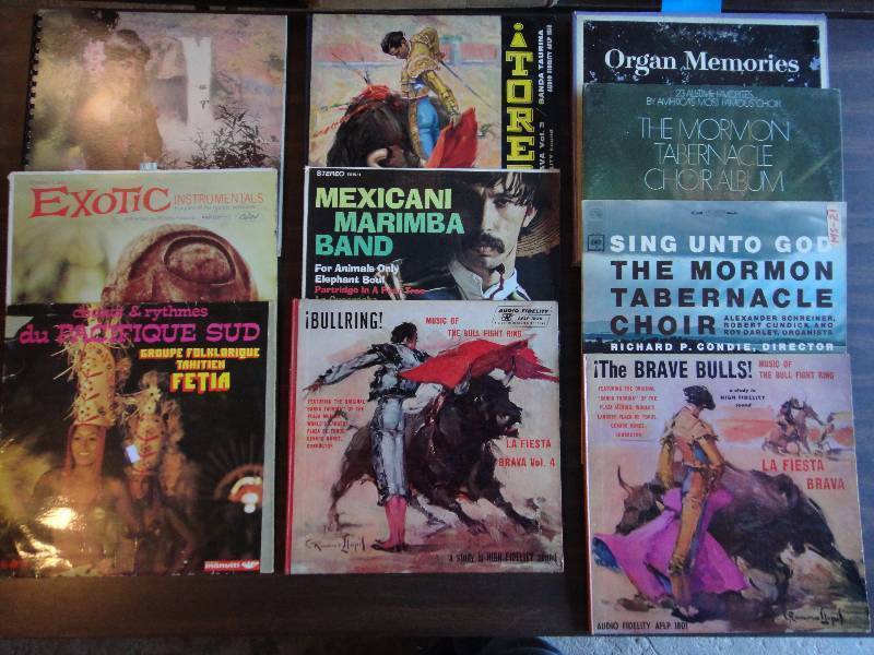 lot 1898 image: Vintage Record Album Lot Bullfighting, Mormon Tabernacle, MORE