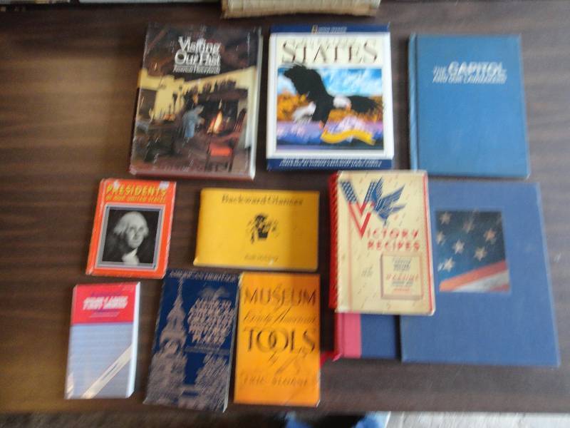 lot 195 image: Americana Book Lot Including Antique Victory Recipes Book