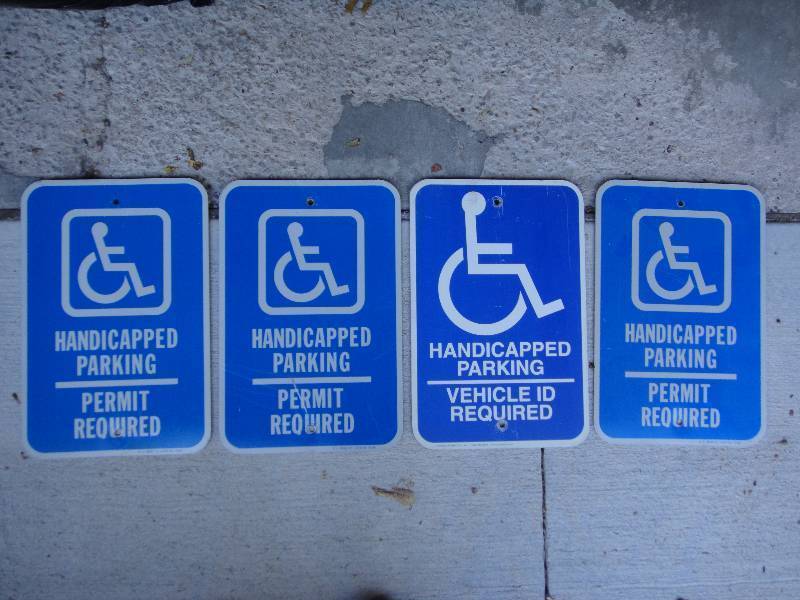 lot 2206 image: Handicap Parking Signs