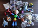 Vintage Toy Lot: Clown, Mickey Mouse Cup. McDonald’s Hotwheels, Fozzy, Sponge Bob, Donkey, MORE!!